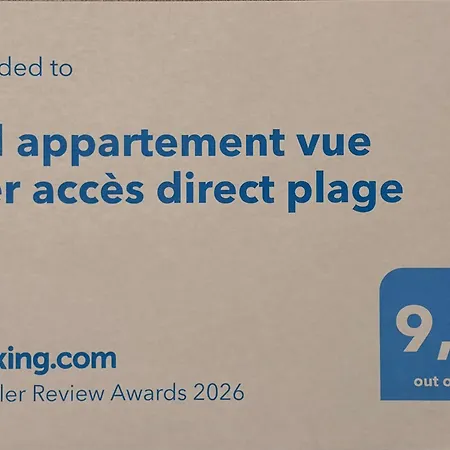 Bel Vue Acces Direct Plage, Wifi Fibre Gratuit Apartamento
